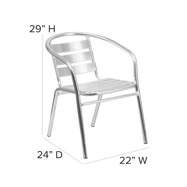Flash Furniture 4Pack Heavy Duty Commercial Restaurant Stack Chair - 4-TLH-1-GG