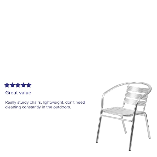 Flash Furniture 4Pack Heavy Duty Commercial Restaurant Stack Chair - 4-TLH-1-GG