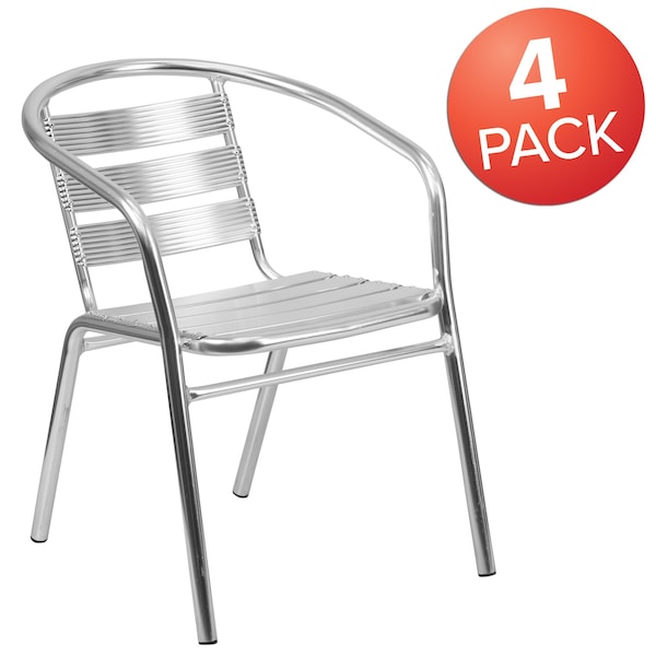 Flash Furniture 4Pack Heavy Duty Commercial Restaurant Stack Chair - 4-TLH-1-GG
