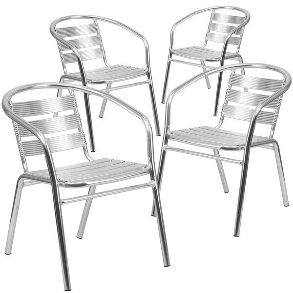 Flash Furniture 4Pack Heavy Duty Commercial Restaurant Stack Chair - 4-TLH-1-GG
