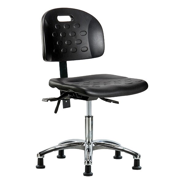 Zoro Select Ergonomic Chair Ergonomic Chair, No Arms, 17-3/4" to 23" Height, Vinyl, Black - BR-HPDHCH-CR-T1-A0-RG-BLK