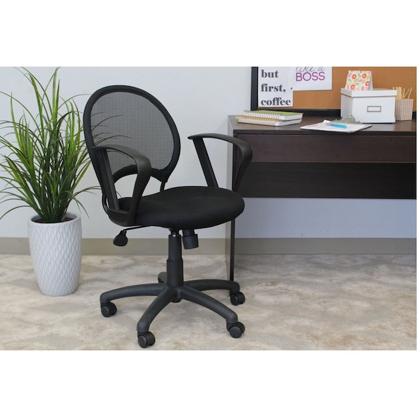 Boss Chair, 25 in W 25" L 38-1/2" H, Loop, Mesh Seat - B6217