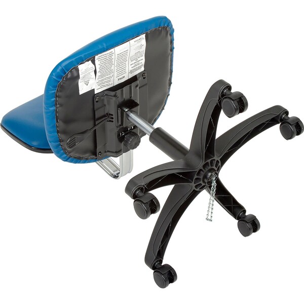 Global Industrial ESD Chair, Vinyl, Royal Blue, Armless, Mid Back - 695536BL