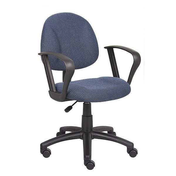 Boss B317 Posture Deluxe Office Task Chair, 25 in W 25" L 40" H, Loop, Tweed Seat - B317-BE