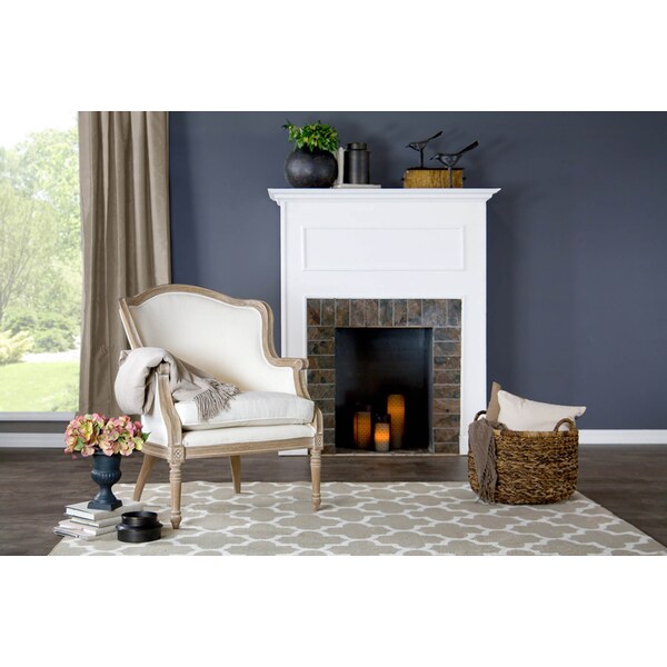 Baxton Studio Charlemagne Traditional French Accent Chair-Oak - 107-5486