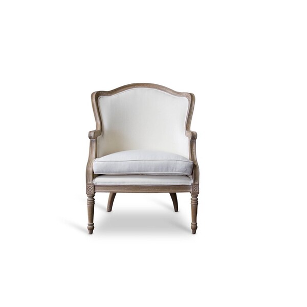 Baxton Studio Charlemagne Traditional French Accent Chair-Oak - 107-5486