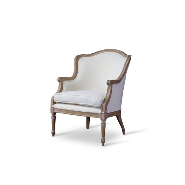 Baxton Studio Charlemagne Traditional French Accent Chair-Oak - 107-5486