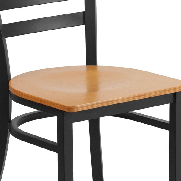 Flash Furniture Hercules Restaurant Chair, 16-1/2 in W 17" L 32-1/4" H - XU-DG694BLAD-NATW-GG