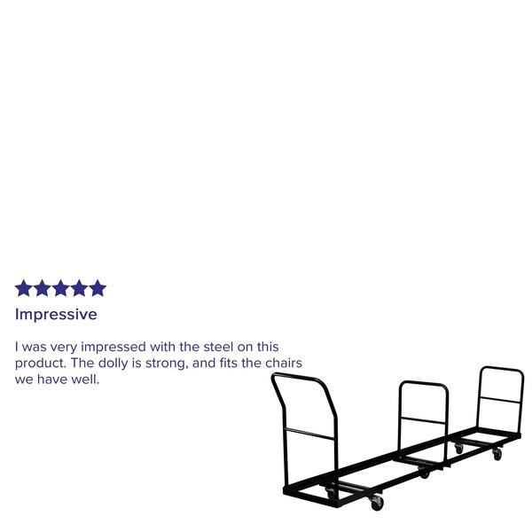 Flash Furniture Folding Chair Dolly, 50 Chair Cap, Black - NG-DOLLY-309-50-GG