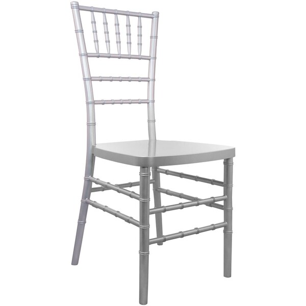Flash Furniture Advantage Silver Resin Chiavari Chair - RSCHI-S