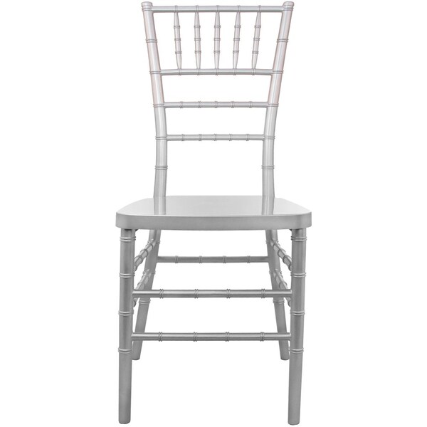 Flash Furniture Advantage Silver Resin Chiavari Chair - RSCHI-S