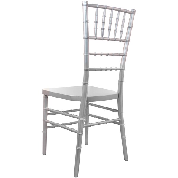 Flash Furniture Advantage Silver Resin Chiavari Chair - RSCHI-S