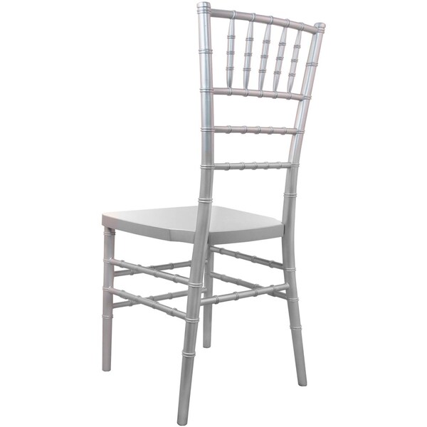 Flash Furniture Advantage Silver Resin Chiavari Chair - RSCHI-S