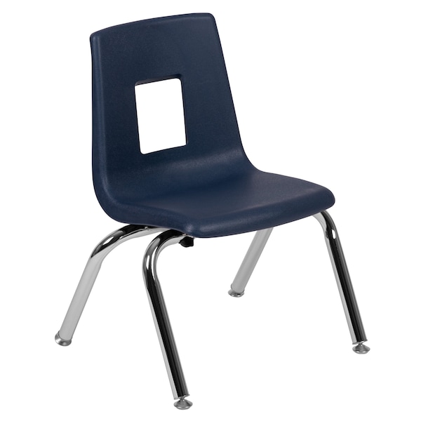 Flash Furniture Advantage Navy Student Stack School Chair, 12" - ADV-SSC-12NAVY