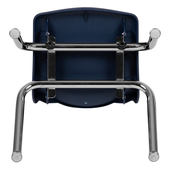 Flash Furniture Advantage Navy Student Stack School Chair, 12" - ADV-SSC-12NAVY