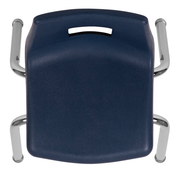 Flash Furniture Advantage Navy Student Stack School Chair, 12" - ADV-SSC-12NAVY