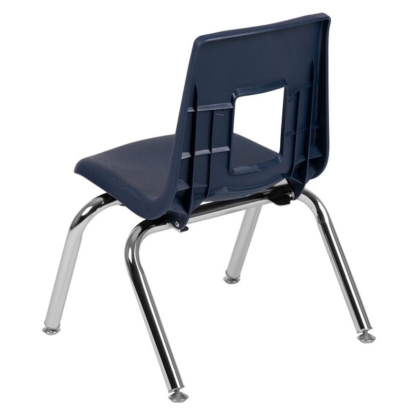 Flash Furniture Advantage Navy Student Stack School Chair, 12" - ADV-SSC-12NAVY