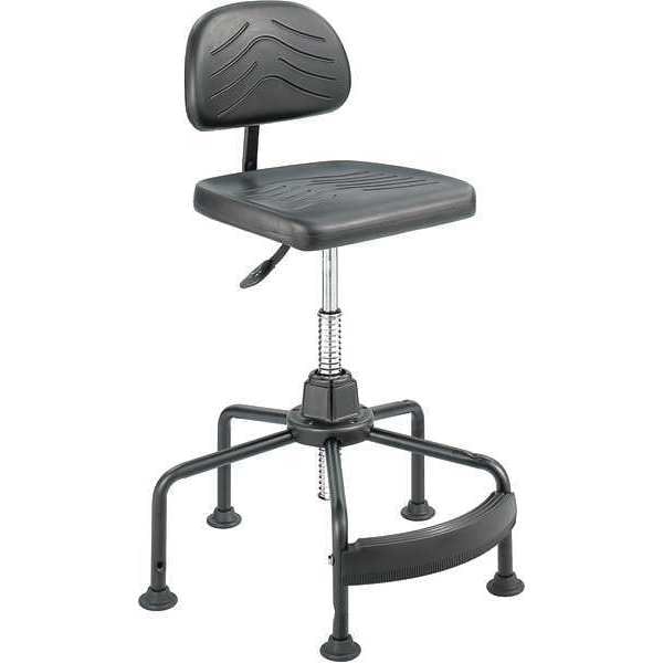Safco Economy Industrial Chair Economy Industrial Chair, 17" Height, Polyurethane, Black - 5117