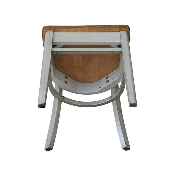 International Concepts Set of Two Emily Side Chair, Hickory/Stone - C41-617P