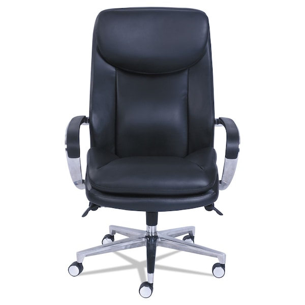 La-Z-Boy Commercial 2000 Big and Tall Exec Chair w/Lumbar Support, Black/Silver - 48956