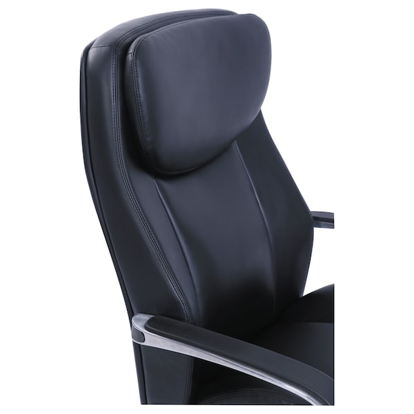 La-Z-Boy Commercial 2000 Big and Tall Exec Chair w/Lumbar Support, Black/Silver - 48956