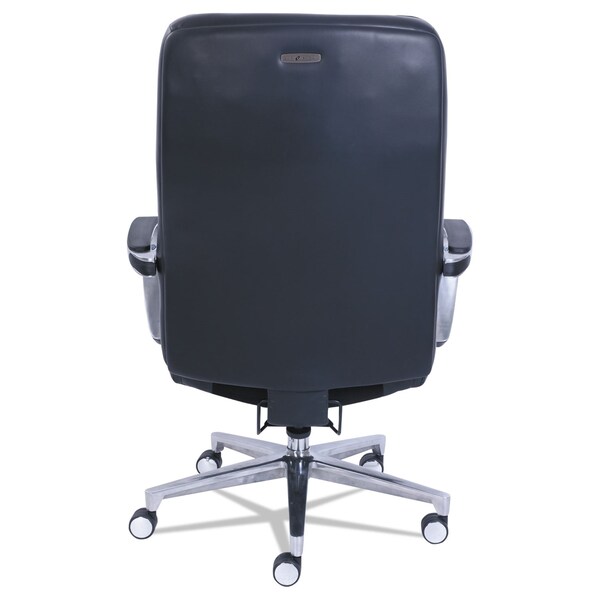La-Z-Boy Commercial 2000 Big and Tall Exec Chair w/Lumbar Support, Black/Silver - 48956