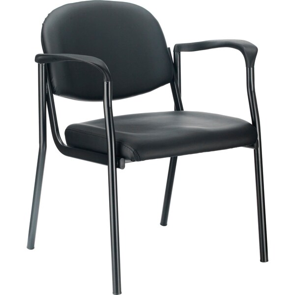 Interion By Global Industrial Guest/ Side Chair, 26-1/2 in W 24-3/4 in L 32-1/4 in H - 516129BK-AM