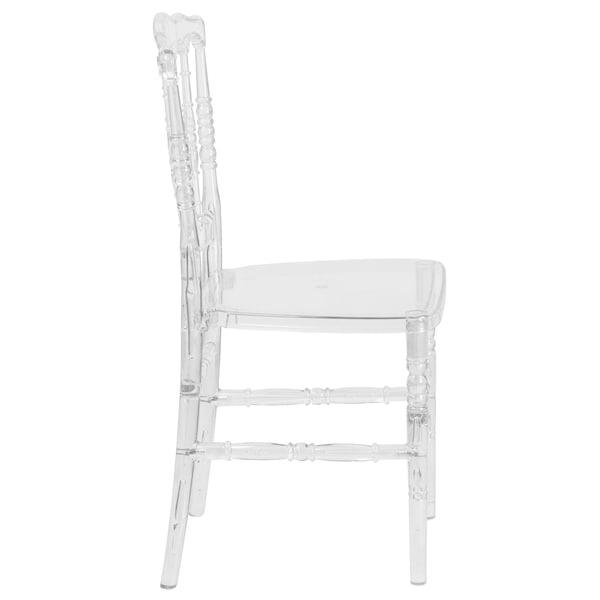 Flash Furniture Stacking Chair, Crystal Ice, Napoleon - BH-H002-CRYSTAL-GG
