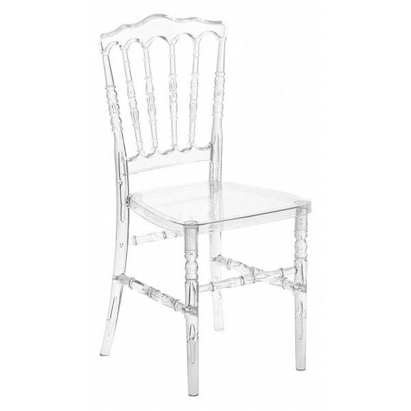 Flash Furniture Stacking Chair, Crystal Ice, Napoleon - BH-H002-CRYSTAL-GG