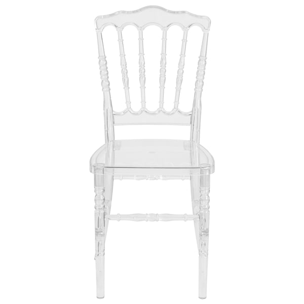 Flash Furniture Stacking Chair, Crystal Ice, Napoleon - BH-H002-CRYSTAL-GG