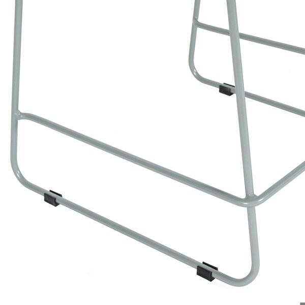 Flash Furniture HERCULES Navy Stack Counter Stool with Air-Vent Back and Gray Powder Coated Sled Base - RUT-498A-CS-NV-GG