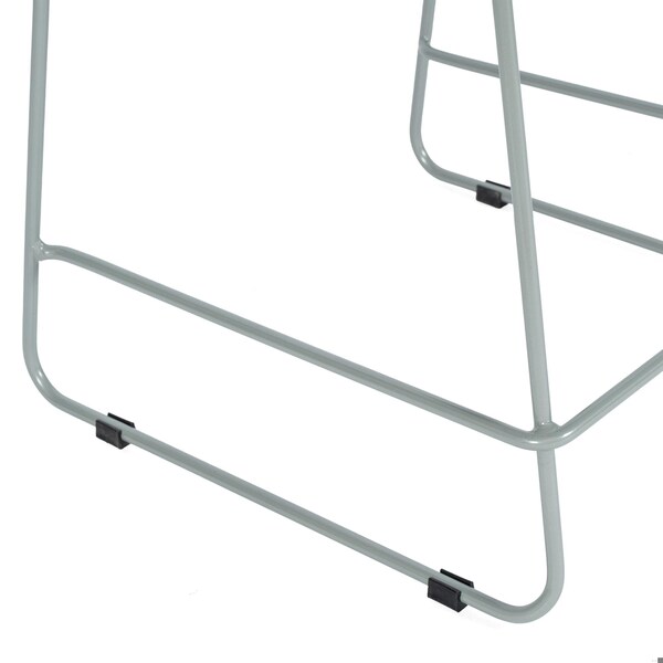 Flash Furniture HERCULES Series Navy Stack Counter Stool with Air-Vent Back and Gray Powder Coated Sled Base, 3PK - 3-RUT-498A-CS-NV-GG