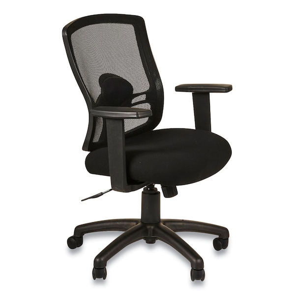 Alera Alera Etros Series Mesh Mid-Back Petite Swivel/Tilt Chair, Black - ALEET4017B