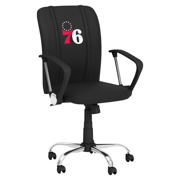 Dreamseat Curve Task Chair with Philadelphia 76ers Secondary Logo - XZOCCURVE-PSNBA32013
