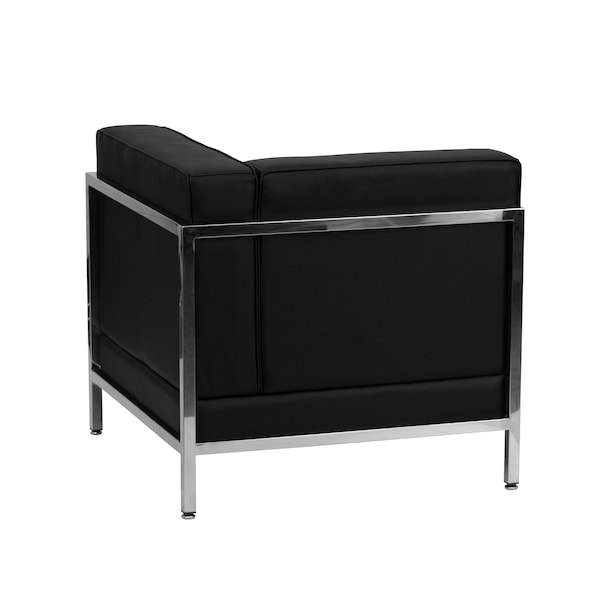 Flash Furniture Hercules Imagination Chair, Black Back, 28-1/2 in W 28-1/2" L 27-1/2" H, Leather Seat - ZB-IMAG-RIGHT-CORNER-GG