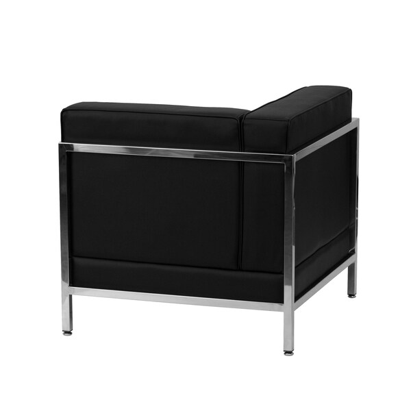 Flash Furniture Hercules Imagination Chair, Black Back, 28-1/2 in W 28-1/2" L 27-1/2" H, Leather Seat - ZB-IMAG-LEFT-CORNER-GG