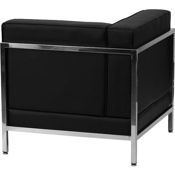 Flash Furniture Hercules Imagination Chair, Black Back, 28-1/2 in W 28-1/2" L 27-1/2" H, Leather Seat - ZB-IMAG-LEFT-CORNER-GG