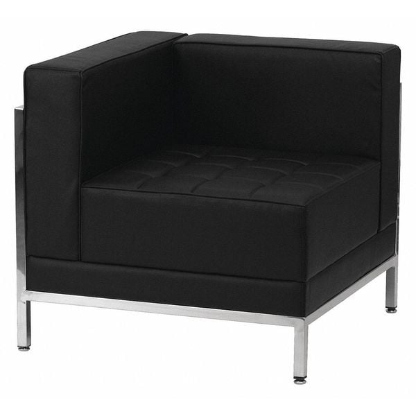 Flash Furniture Hercules Imagination Chair, Black Back, 28-1/2 in W 28-1/2" L 27-1/2" H, Leather Seat - ZB-IMAG-LEFT-CORNER-GG