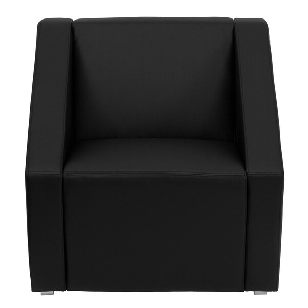 Flash Furniture Hercules Smart Lounge Chair, Black Back, 30 in W 33" L 29-1/2" H, Flared, Leather Seat - ZB-SMART-BLACK-GG
