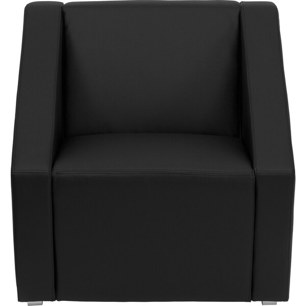 Flash Furniture Hercules Smart Lounge Chair, Black Back, 30 in W 33" L 29-1/2" H, Flared, Leather Seat - ZB-SMART-BLACK-GG