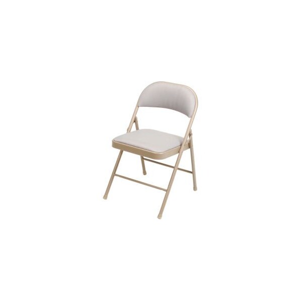National Public Seating Interion Folding Chair, Fabric, Beige - INT-961