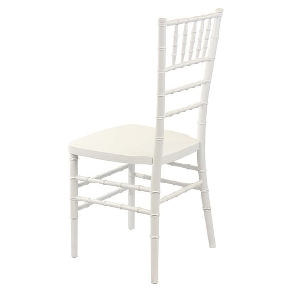 Atlas Commercial Products Resin Chiavari Chair with Premium Steel Frame, White - RCC3WH