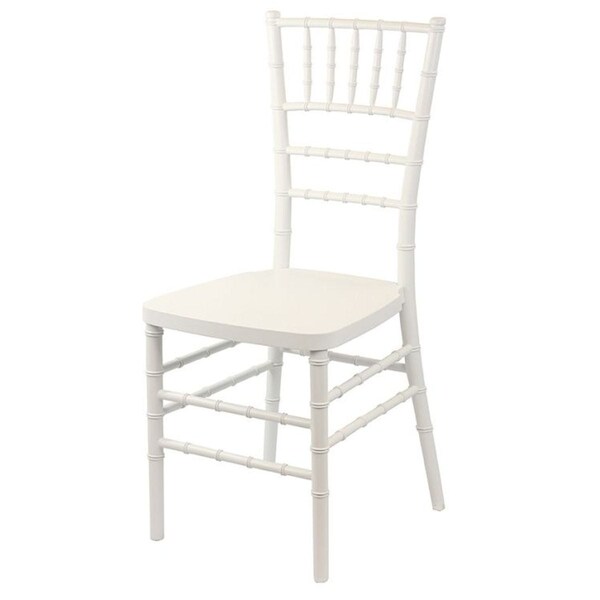 Atlas Commercial Products Resin Chiavari Chair with Premium Steel Frame, White - RCC3WH