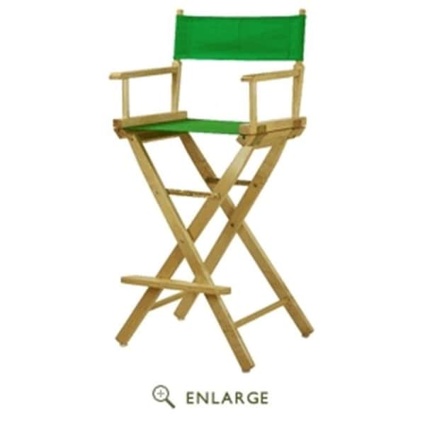 Casual Home Casual Home 230-00-021-33 30 in. Directors Chair Natural Frame with Green Canvas - 230-00/021-33