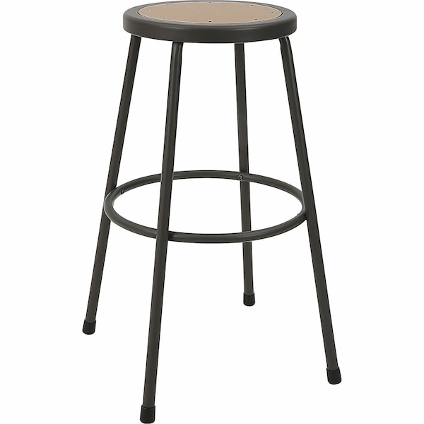 Lorell Metal Shop Stool, 30" Height, 275lb Capacity, MDF Seat - LLR83082