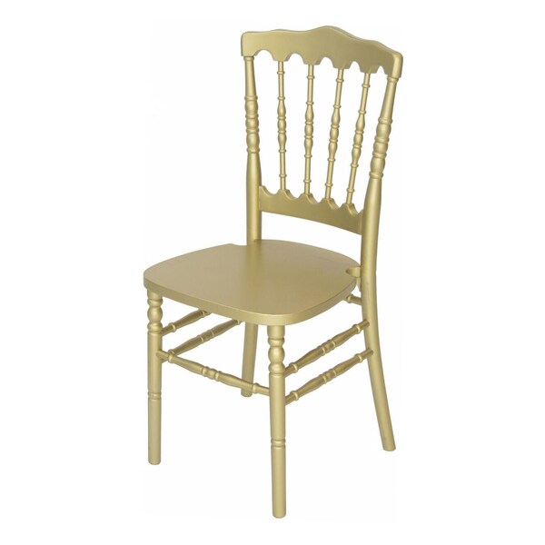 Atlas Commercial Products Gold Resin Napoleon Chair with UV Protection - RNC4-GLD