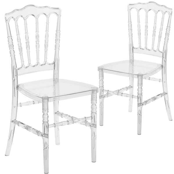 Flash Furniture Flash Elegance Crystal Ice Napoleon Stacking Chair - 2-BH-H002-CRYSTAL-GG