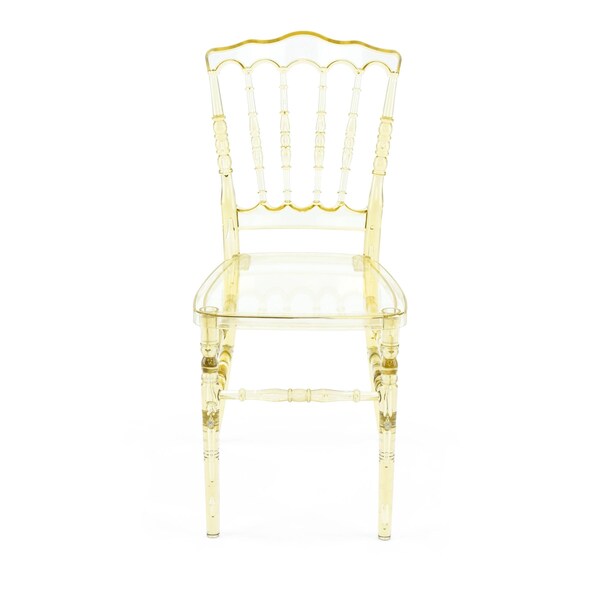 Atlas Commercial Products Amber Resin Napoleon Chair with UV Protection - RNC4-AMBR