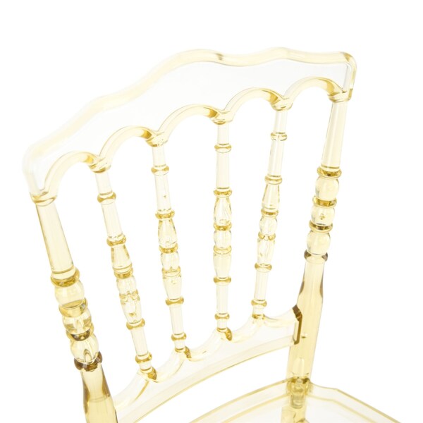 Atlas Commercial Products Amber Resin Napoleon Chair with UV Protection - RNC4-AMBR