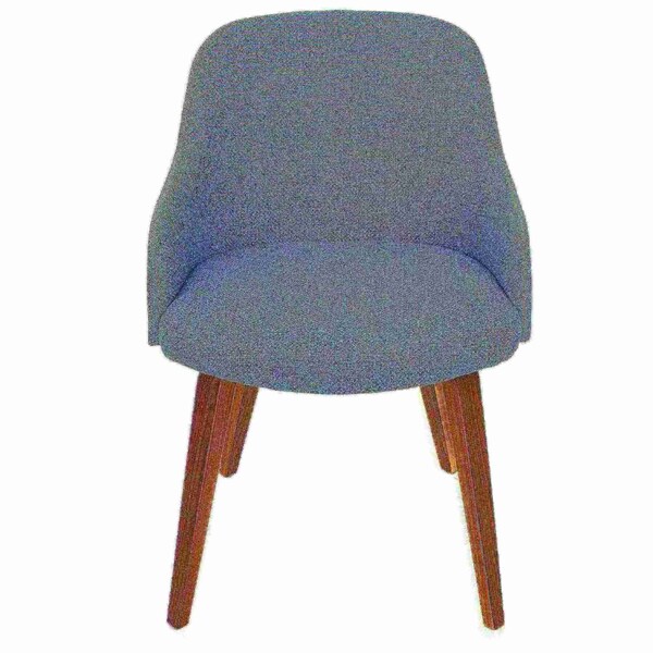 Lumisource Bacci Dining/ Accent Chair in Walnut Wood and Teal Fabric - CH-BCCI WL+TL